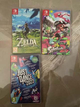 Cajas y juegos nintendo switch