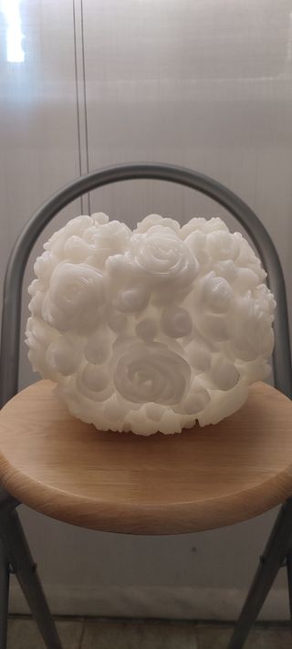 Candela lanterna rose bianca