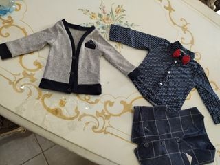 Lot per bambini camicia papillon maglion