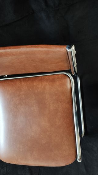 3 sillas cromadas tipo Cesca