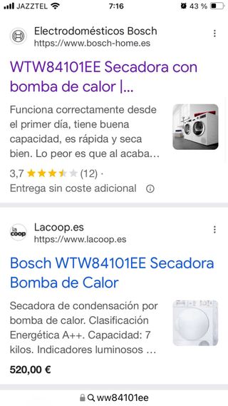 Secadora condensacion