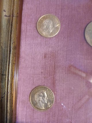 Monete incorniciate,  numismatica