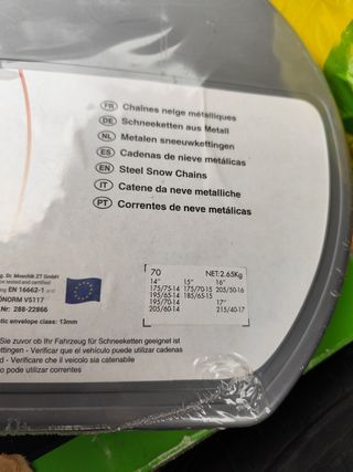 Cadenas para la nieve Nuevas