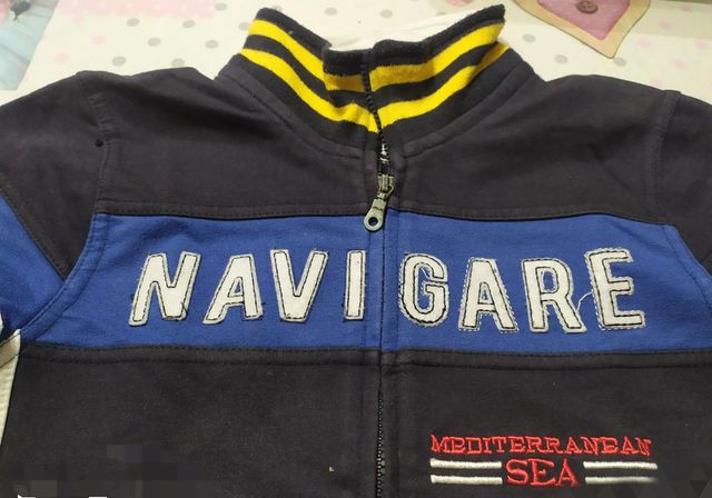 Felpa con zip marca Navigare - bimbo 6 anni