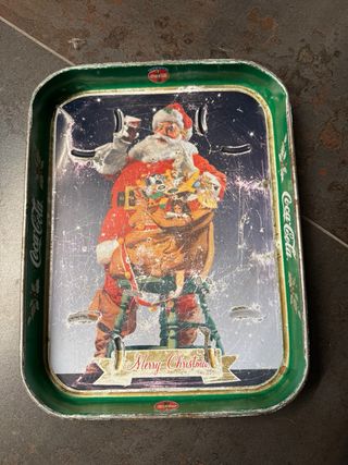 Bandeja Coca cola laton vintage