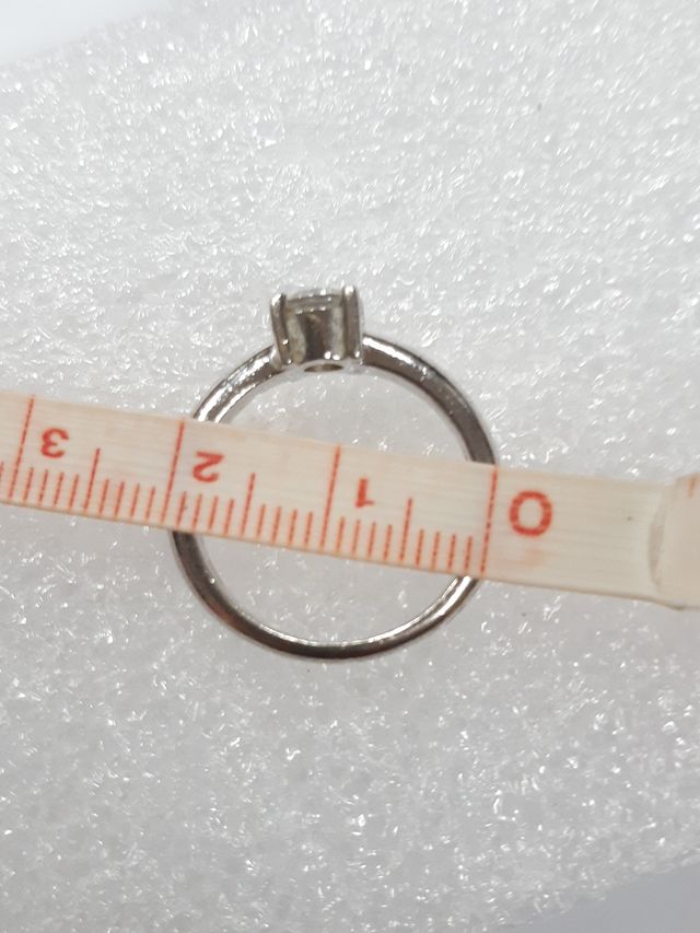 Anello argento 925 "Ti Sento" solitario misura 18