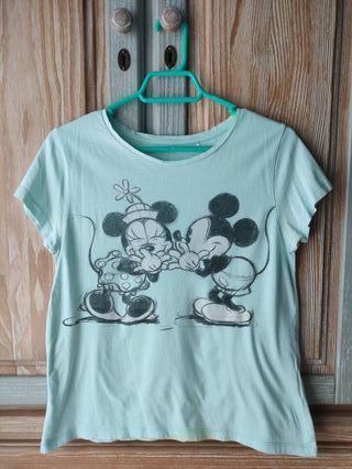 Camiseta de manga corta Mickey y Minnie Disney 38