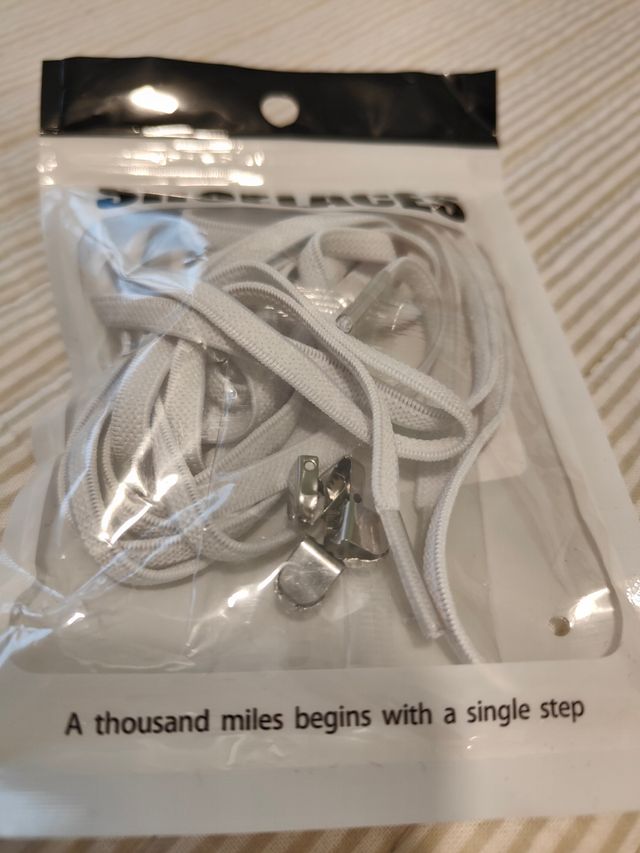 Cordones elásticos blancos para zapatillas