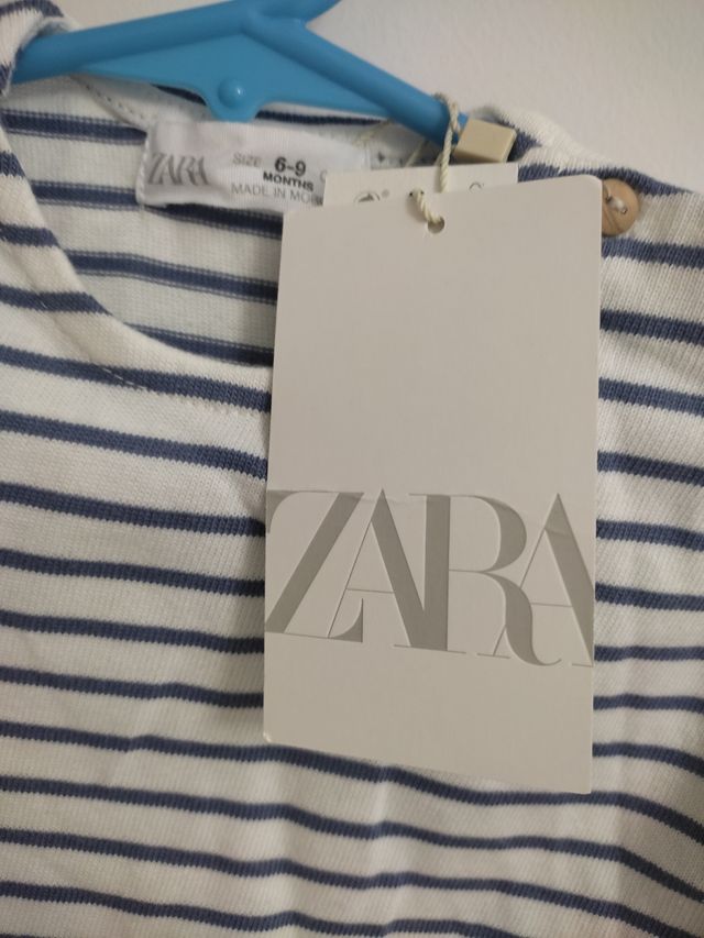 Camiseta de rayas manga larga bebé