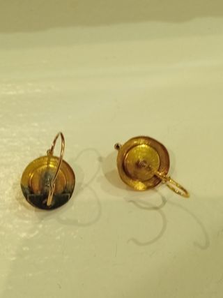 PENDIENTES ORO ANTIGUOS ISABELINOS 