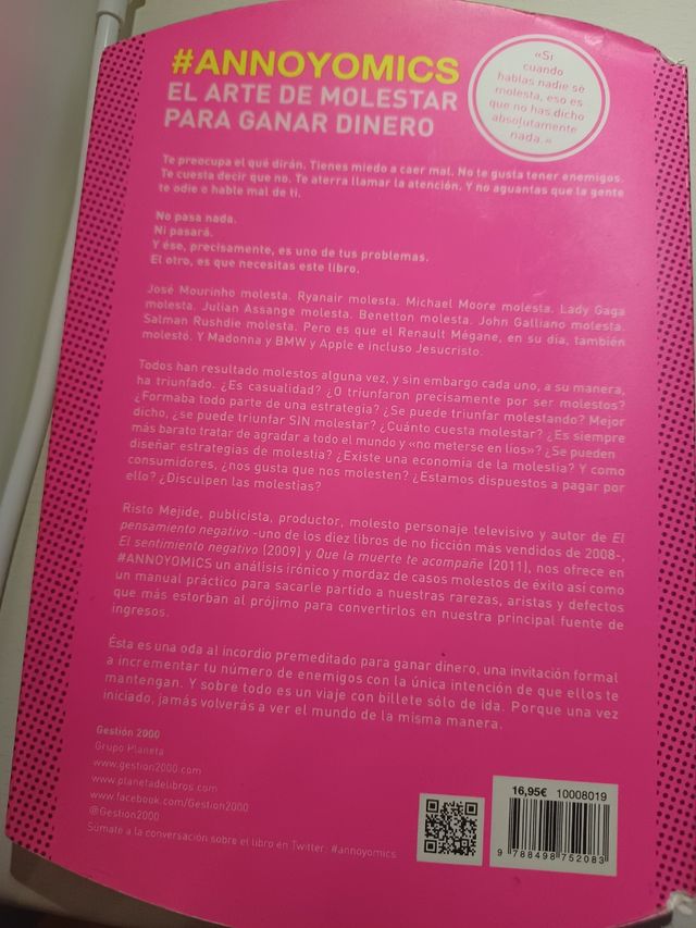 Libro "El arte de molestar para ganar dinero"