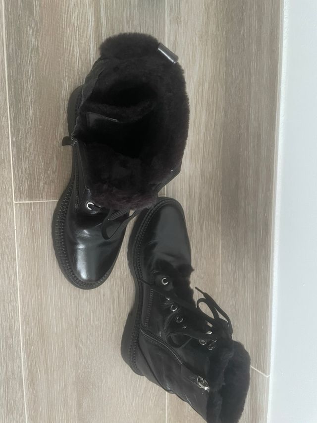 Botas piel negras zara