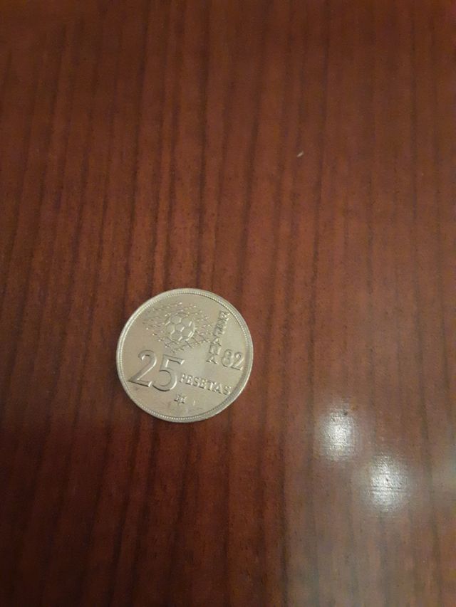 Moneda 25 ptas mundial 82