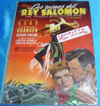 ALBUM CHROMOS LAS MINAS DEL REY SALOMON COMPLETO