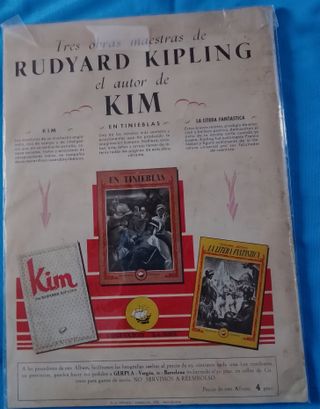 ALBUM CROMOS KIM DE LA INDIA COMPLETO 1951