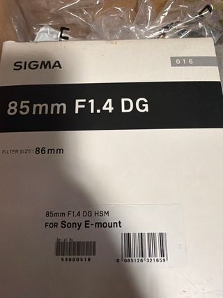 Sigma Art 85 1.4 montura e sony
