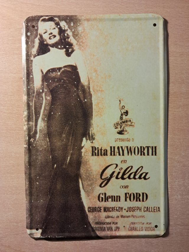 Placa metálica Gilda