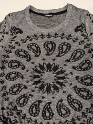 Jersey Desigual gris y negro talla S