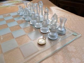 Elegante Scacchiera in vetro 35cm