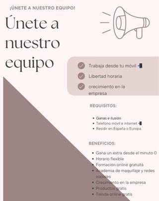 BUSCO 5 MUJERES PARA MI EQUIPO DE TRABAJO