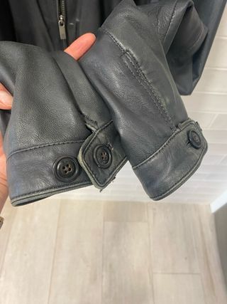 Cazadora piel azul antracita hombre XL Massimo Du