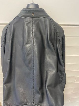 Cazadora piel azul antracita hombre XL Massimo Du