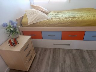 Cama nido doble  2 camas y 4 cajones + mesilla