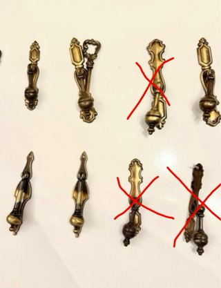 5 Tiradores antiguos para armarios