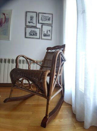 Mecedora mimbre lactancia