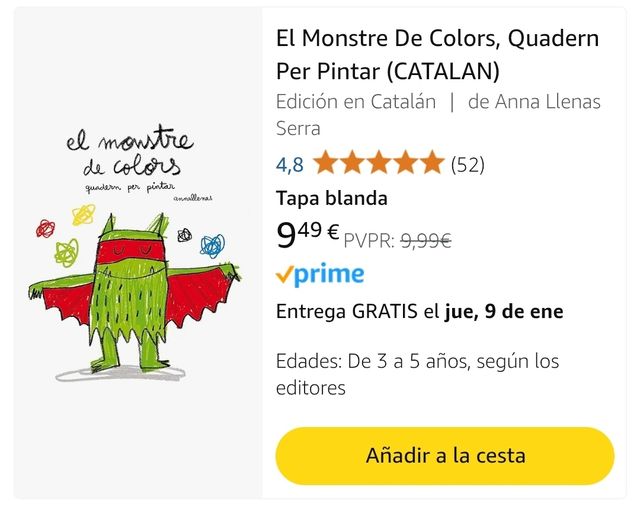 Pack Monstruo de Colores rosa y verde + cuaderno