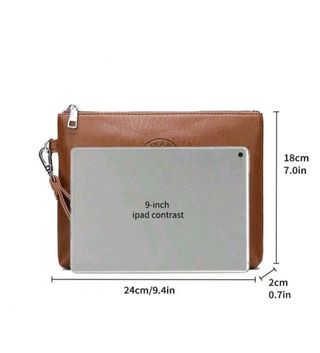 Bolso de mano de cuero pu hombre de negocios 
