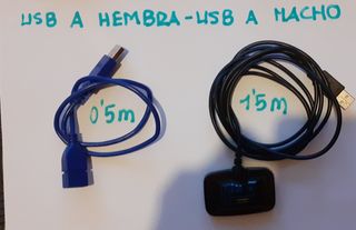 Cable USB varios tipos 2 euros c/u