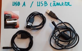 Cable USB varios tipos 2 euros c/u