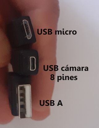 Cable USB varios tipos 2 euros c/u