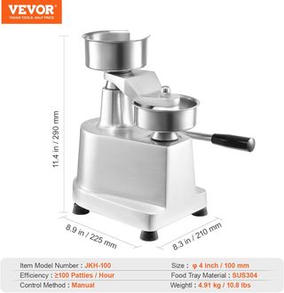 VEVOR JKH-100 Máquina de prensa de hamburguesa
