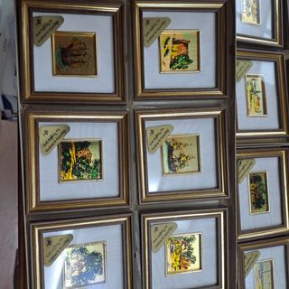 Quadretti dipinti a mano si foglia d'oro