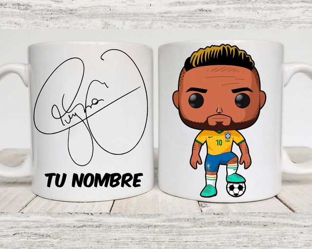 ✅ Neymar Junior Tazza autografata - selezione brasiliana