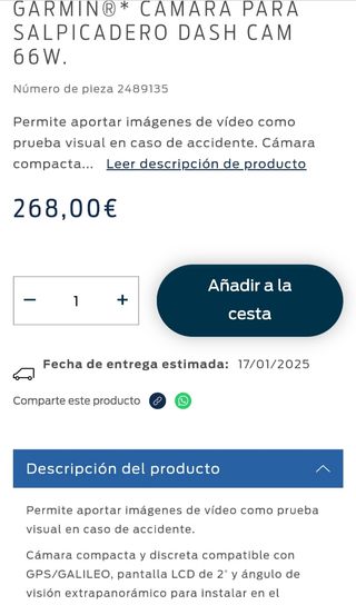 Dash Cam 66 w Garmin