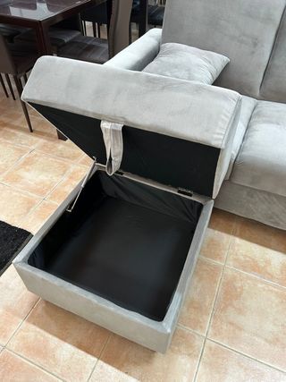 SOFÁ CAMA CON ARCON + PUFF Y COJINES ¡NUEVO!