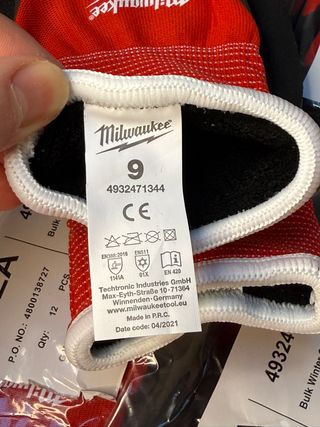 Milwaukee Guanti da Lavoro Invernali 9 L Nuovi