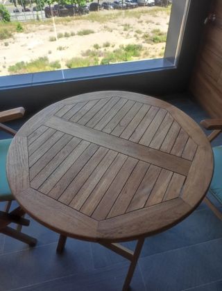 Conjunto comedor exterior madera