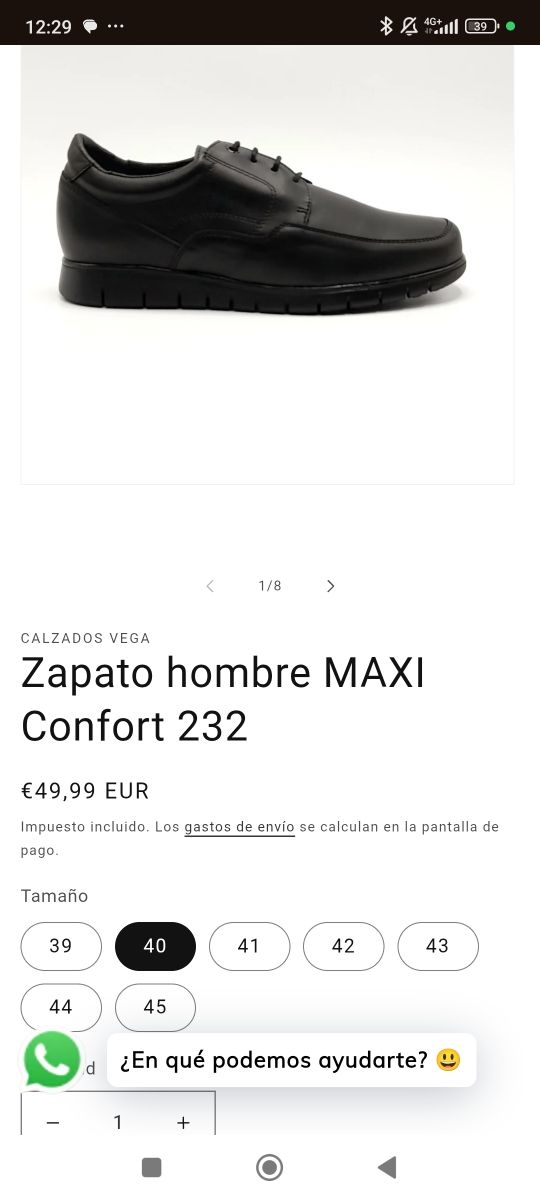 Zapato hombre MAXI Confort 232