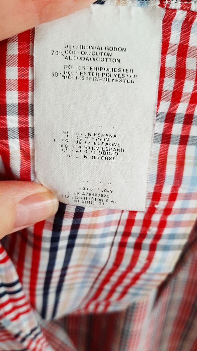 Camisa de cuadros manga corta