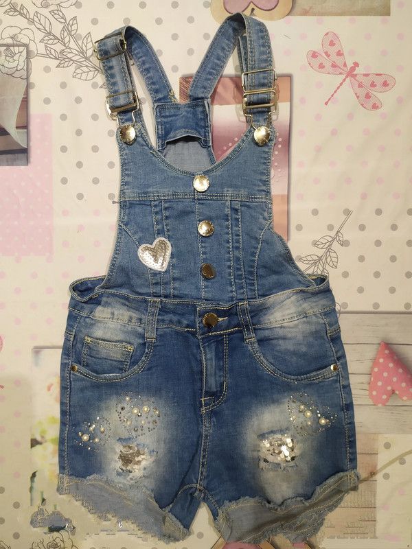 Salopette in Jeans - Bambina 7 Anni