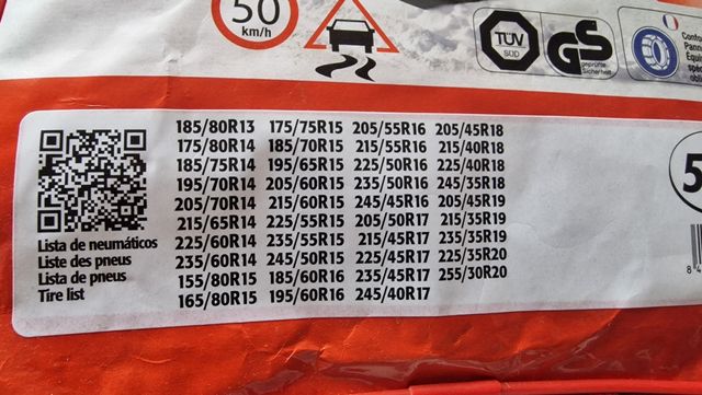 Cadenas textiles de nieve