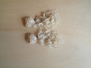 doll hair natural curly goat fiber course hair 2 m