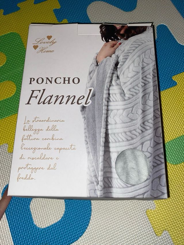 Poncho in flanella