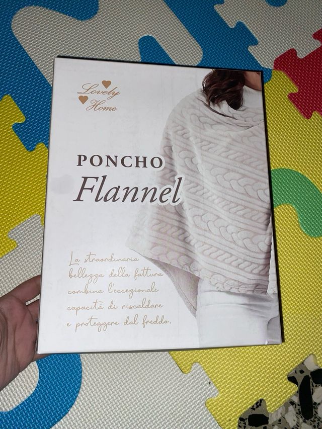 Poncho in flanella