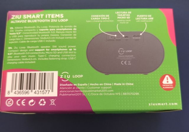 Altoparlante bluetooth ZIU LOOP