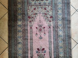 Tappeto persiano vintage rosa